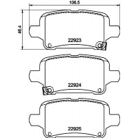 8DB 355 037-721 HELLA PAGID Комплект гальмівних колодок дисковий гальм