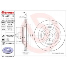 09.A961.11 BREMBO Гальмівний диск