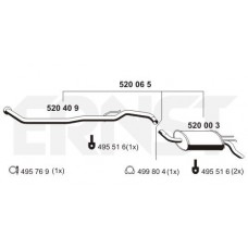 520065 ERNST Глушник вихлопних газів кінцевий