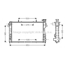 CR2077 AVA QUALITY COOLING Радіатор охолодження двигуна