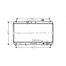 TO2235 AVA QUALITY COOLING Радіатор охолодження двигуна