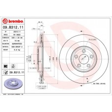 09.B312.11 BREMBO Гальмівний диск