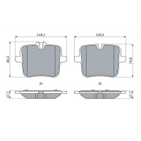 0 986 424 923 BOSCH Комплект гальмівних колодок дисковий гальм