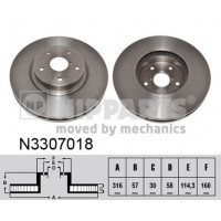 N3307018 NIPPARTS Гальмівний диск