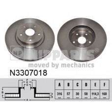 N3307018 NIPPARTS Гальмівний диск