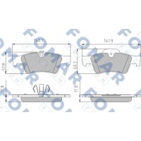 FO 859681 FOMAR Friction КомплеК т гальмівних колодок, дискове гальмо