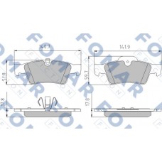 FO 859681 FOMAR Friction КомплеК т гальмівних колодок, дискове гальмо FO 859681 FOMAR Friction КомплеК т гальмівних колодок, дискове гальмо