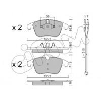 822-675-5K CIFAM Комплект гальмівних колодок дисковий гальм