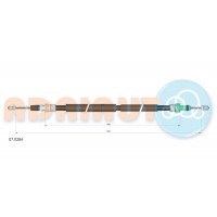 07.0284 ADRIAUTO Тросик, cтояночный тормоз