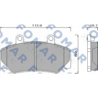 FO 473981 FOMAR Friction КомплеК т гальмівних колодок, дискове гальмо
