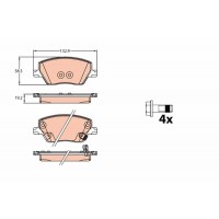 GDB2151 TRW КомплеК т гальмівних колодок, дискове гальмо