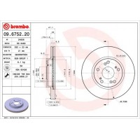 09.6752.20 BREMBO Гальмівний диск