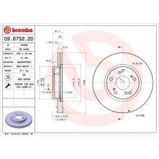 09.6752.20 BREMBO Гальмівний диск