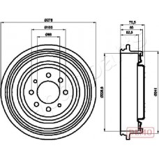 TA-0703C JAPANPARTS Гальмівний барабан