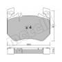 22-1311-0 METELLI Комплект гальмівних колодок дисковий гальм