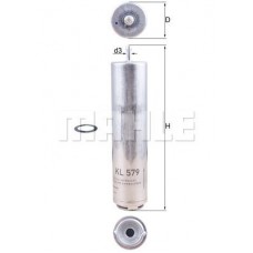 KL 579D MAHLE Паливний фільтр