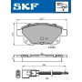 VKBP 90077 E SKF Комплект гальмівних колодок дисковий гальм