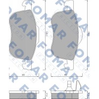 FO 673481 FOMAR Friction Комплект гальмівних колодок дисковий гальм