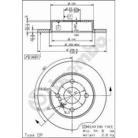08.7626.75 BREMBO Гальмівний диск