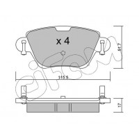 822-319-0 CIFAM Комплект гальмівних колодок дисковий гальм
