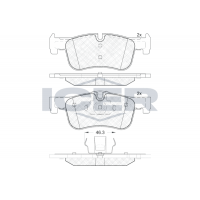 182063 ICER Комплект гальмівних колодок дисковий гальм