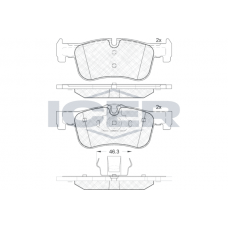 182063 ICER Комплект гальмівних колодок дисковий гальм