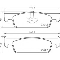 P 68 069 BREMBO Комплект гальмівних колодок дисковий гальм