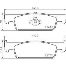 P 68 069 BREMBO Комплект гальмівних колодок дисковий гальм