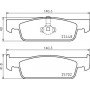 P 68 069 BREMBO Комплект гальмівних колодок дисковий гальм