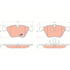 GDB1559 TRW Комплект гальмівних колодок дисковий гальм