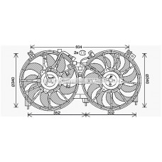 DN7537 AVA QUALITY COOLING Вентилятор охолодження двигуна