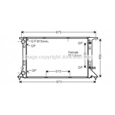 AIA2293 AVA QUALITY COOLING Радіатор охолодження двигуна