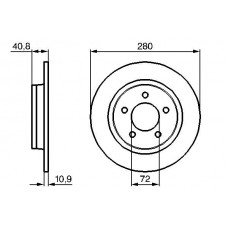 0 986 479 181 BOSCH Гальмівний диск