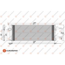 1610161780 EUROREPAR Конденсатор кондиціонера