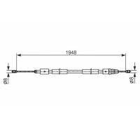 1 987 482 541 BOSCH Тросик, cтояночный тормоз