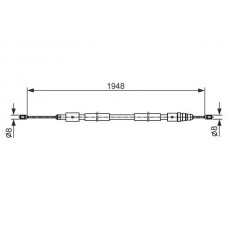 1 987 482 541 BOSCH Тросик, cтояночный тормоз