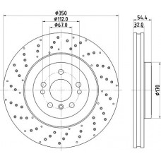 8DD 355 122-541 HELLA PAGID Гальмівний диск