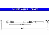 24.3727-0237.2 ATE Тросик, cтояночный тормоз