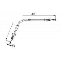 1 987 482 543 BOSCH Тросик, cтояночный тормоз