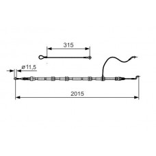 1 987 482 015 BOSCH Тросик, cтояночный тормоз
