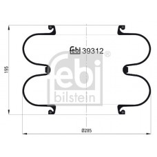 39312 FEBI BILSTEIN Кожух пневматичної ресори