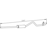 32318 DINEX Глушник вихлопних газів кінцевий