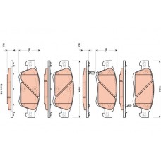 GDB3503 TRW Комплект гальмівних колодок дисковий гальм