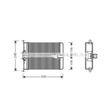 MS6187 AVA QUALITY COOLING Теплообмінник обігрів салону