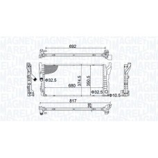 350213202800 MAGNETI MARELLI Радіатор охолодження двигуна