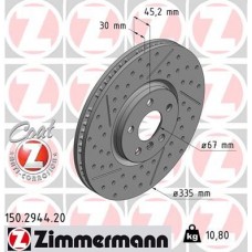 150.2944.20 ZIMMERMANN Гальмівний диск