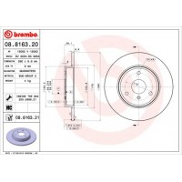 08.8163.21 BREMBO Гальмівний диск