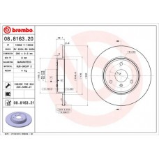 08.8163.21 BREMBO Гальмівний диск