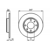 0 986 478 359 BOSCH Гальмівний диск