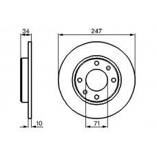 0 986 478 359 BOSCH Гальмівний диск
